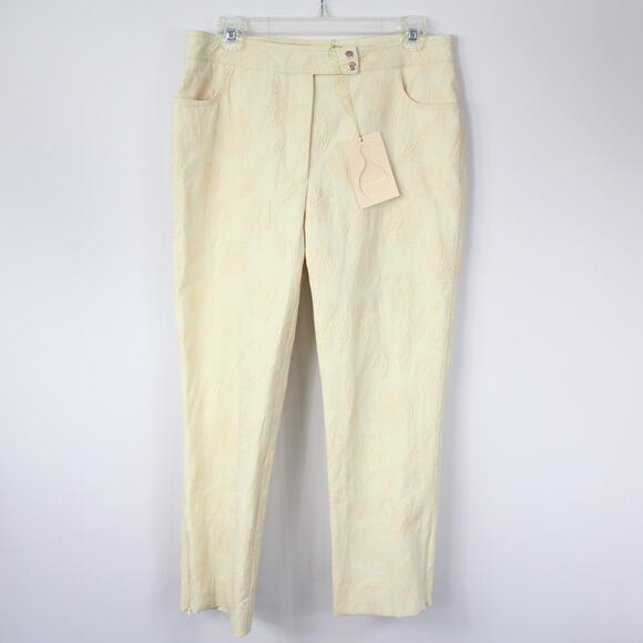 Stine Goya Wally Yellow Floral Tulip Embroidered Straight-Leg Trousers - Picture 6 of 12